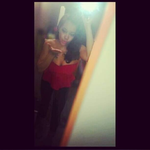 ❣️Necessary Clothing Red Strapless Bow Peplum Top - Picture 8 of 8